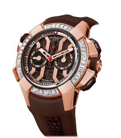 Jacob & Co EC423.42.BD.UA.ABRUA Epic X Chrono Rose Gold Baguette replica watch